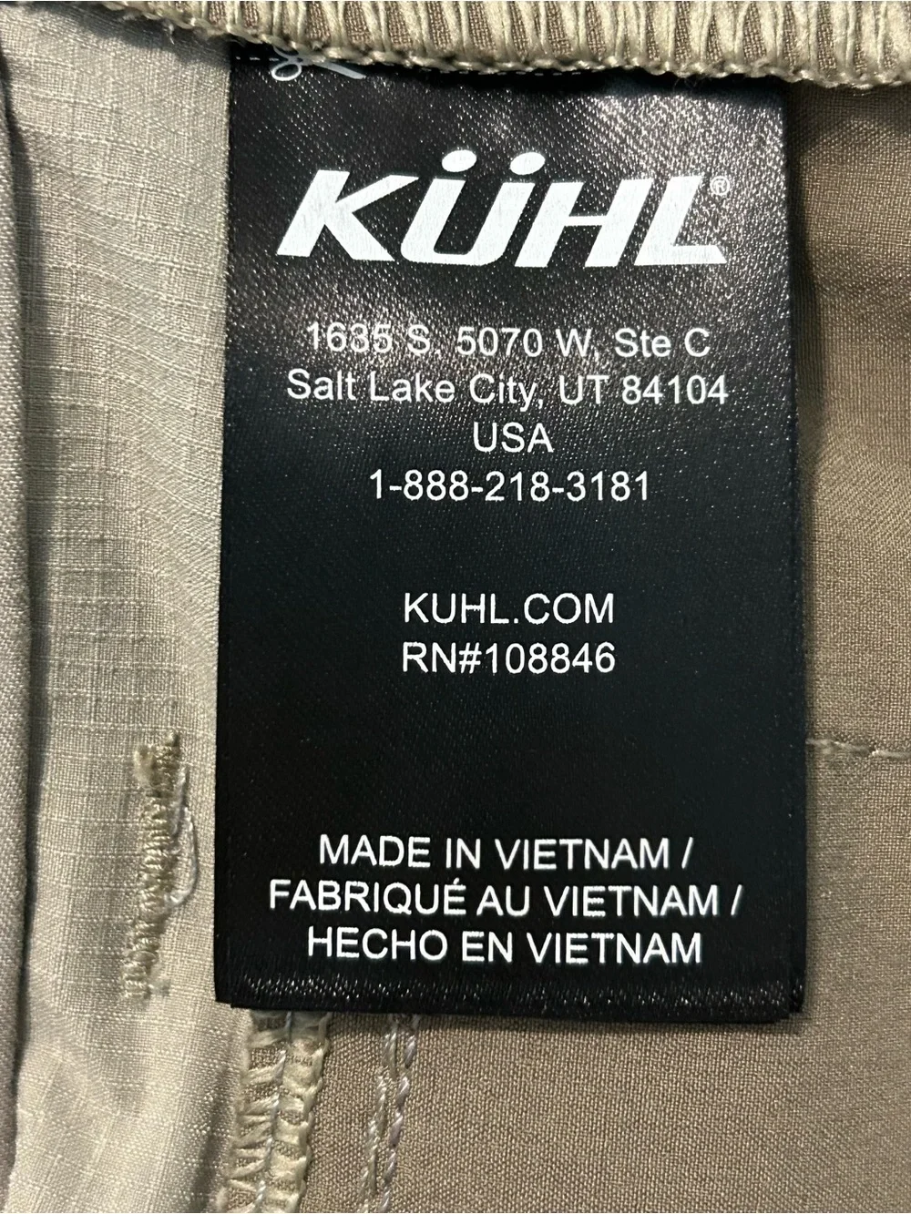 Kuhl Shorts Mens 38 Gray Silencr Kargo Chino Hiking Travel Performance 5230